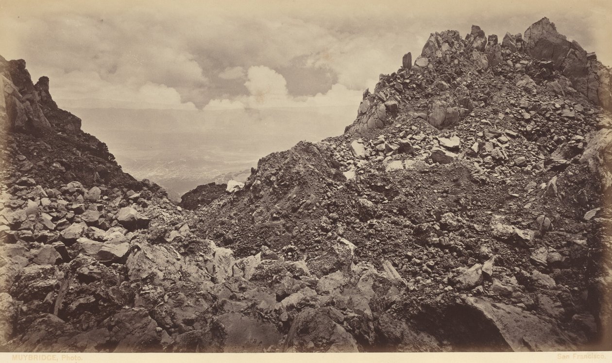 Quezaltenango egy vulkán kráteréből,1877 (fénykép) alkotó: Eadweard Muybridge