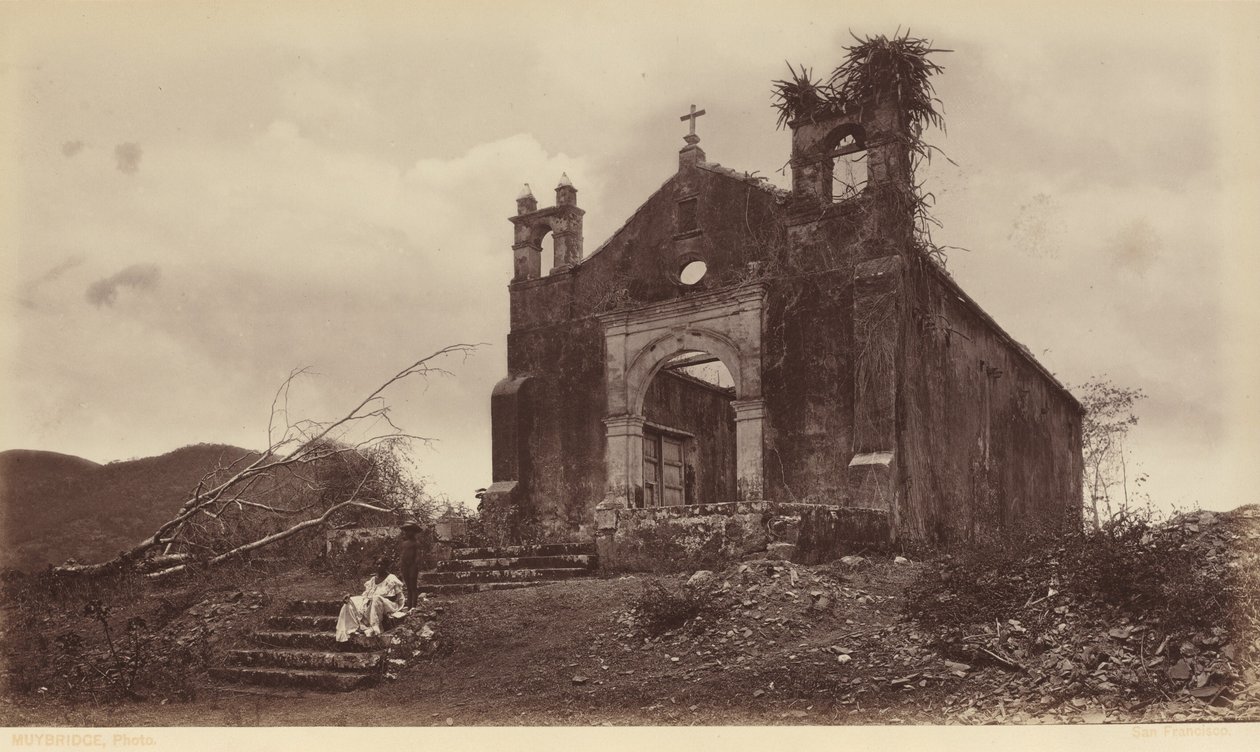 A San Miguel templom romjai, Panama,1877 (fotó) alkotó: Eadweard Muybridge