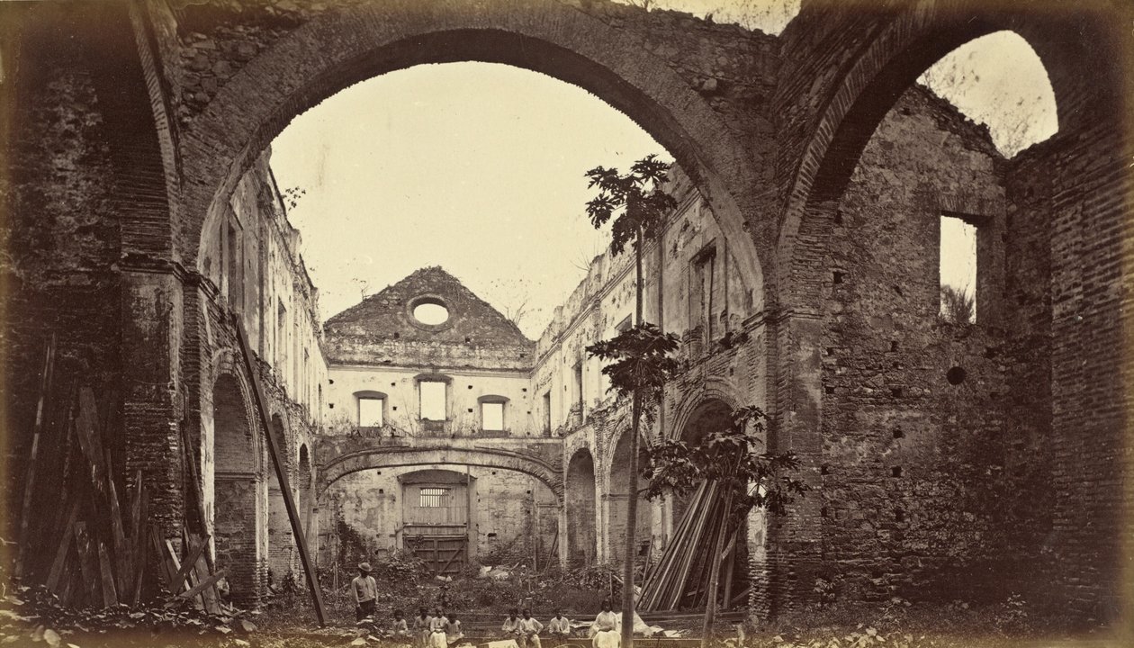 A panamai Santo Domingo-templom romjai alkotó: Eadweard Muybridge
