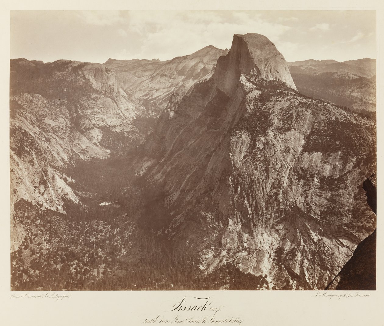 Tissack, South Dome a Glacier Pointtól, Yosemite Valley #73, 1872 körül (mamutlemez-albuminnyomat) alkotó: Eadweard Muybridge