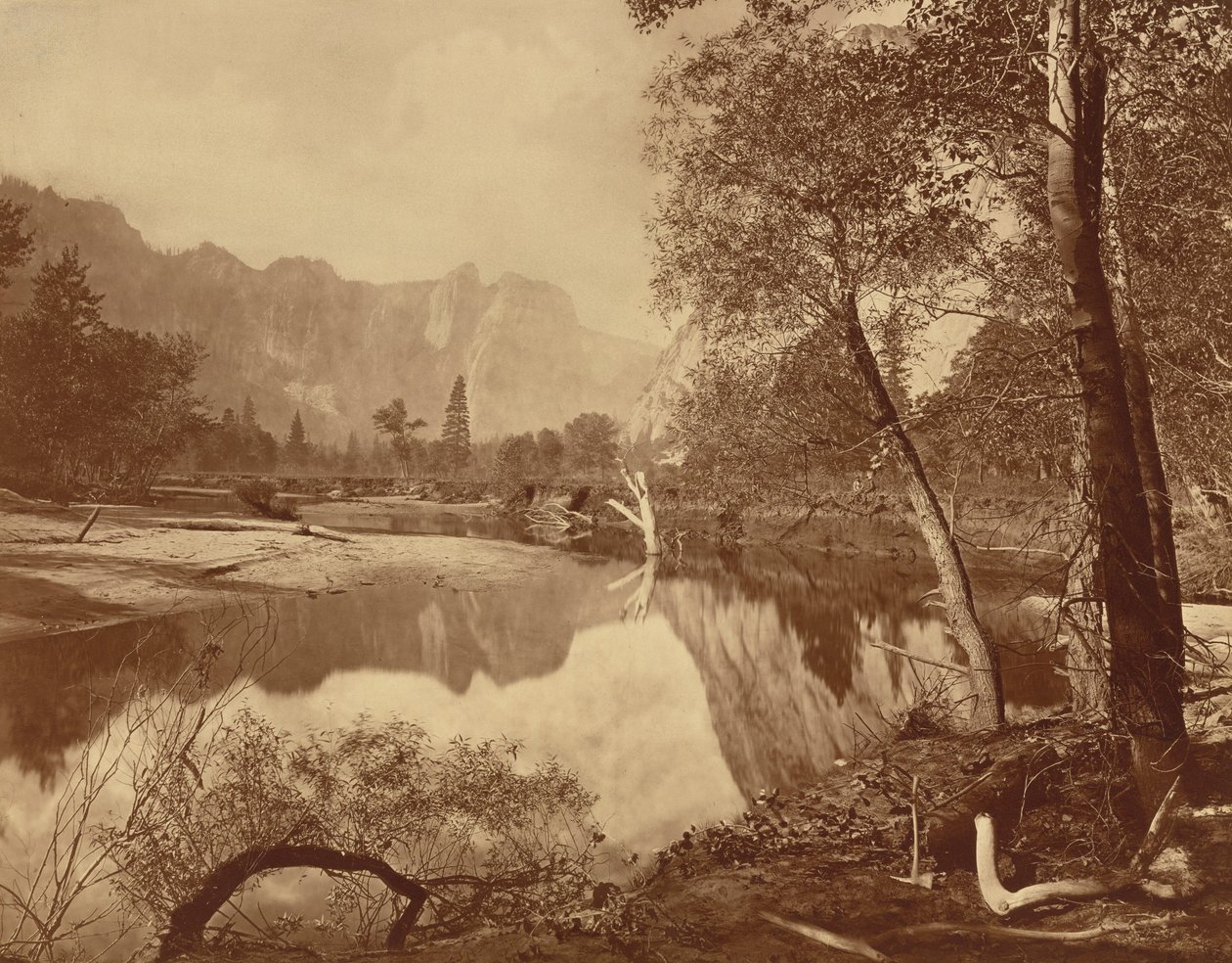 A Yosemite-völgy a Mosquito Camp felől, 22. sz. alkotó: Eadweard Muybridge