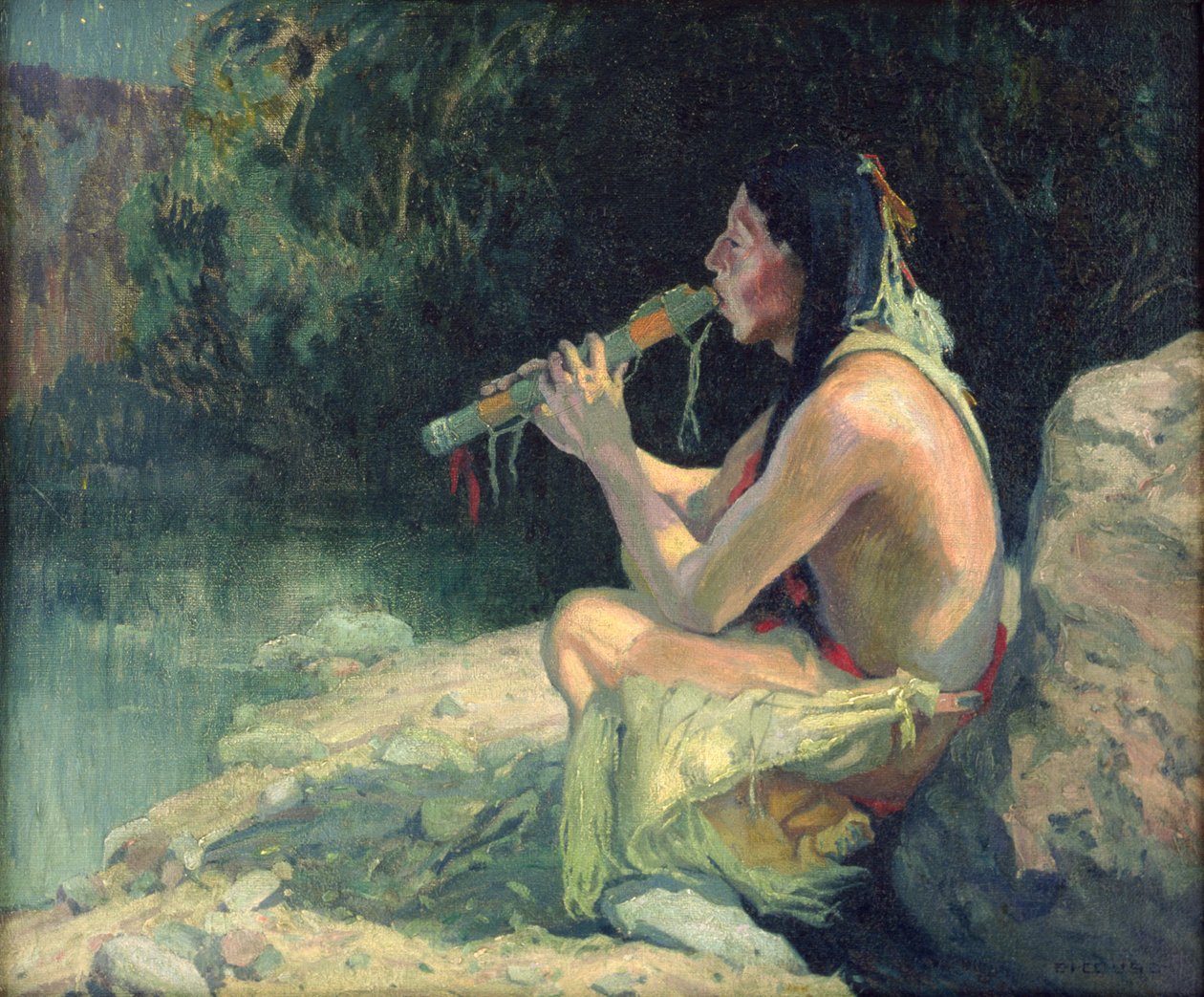 Szerelmi dal (vagy Holdfény) alkotó: Eanger Irving Couse