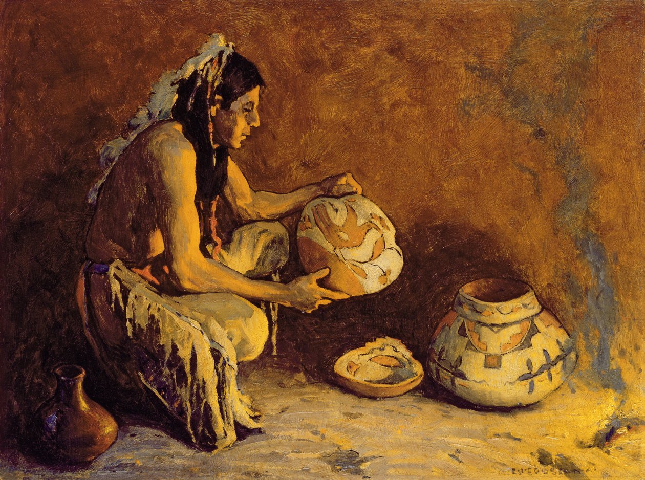 The Bird Jar, 1933 (olaj, masonit) alkotó: Eanger Irving Couse