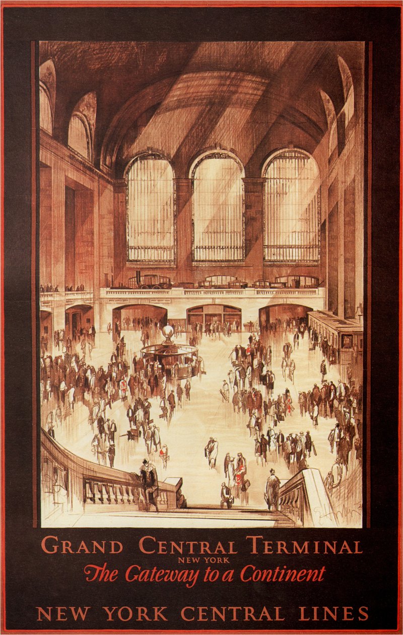 Grand Central Terminal, New York, 1927 alkotó: Earl Horter