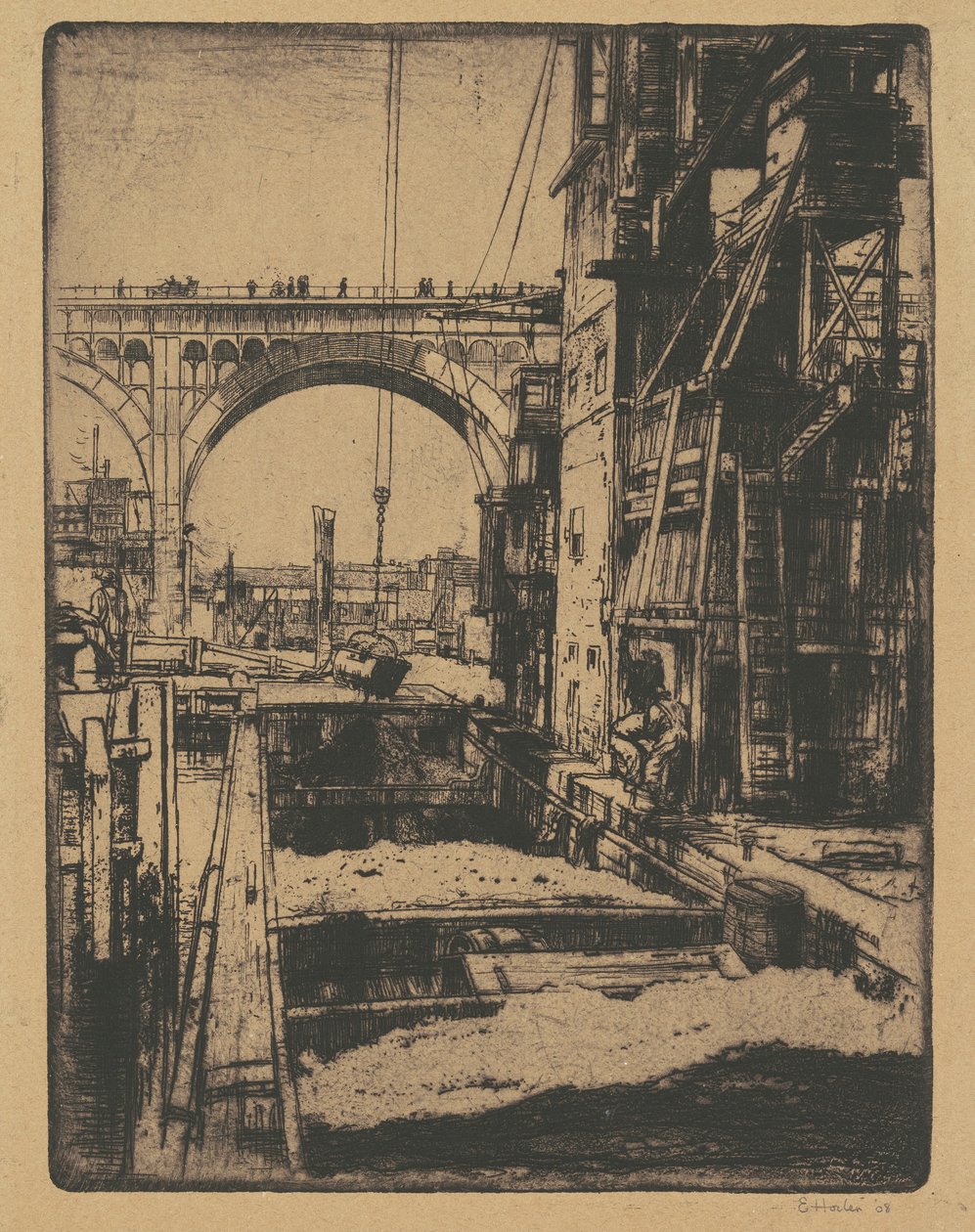 Viadukt, szénzsebek alkotó: Earl Horter