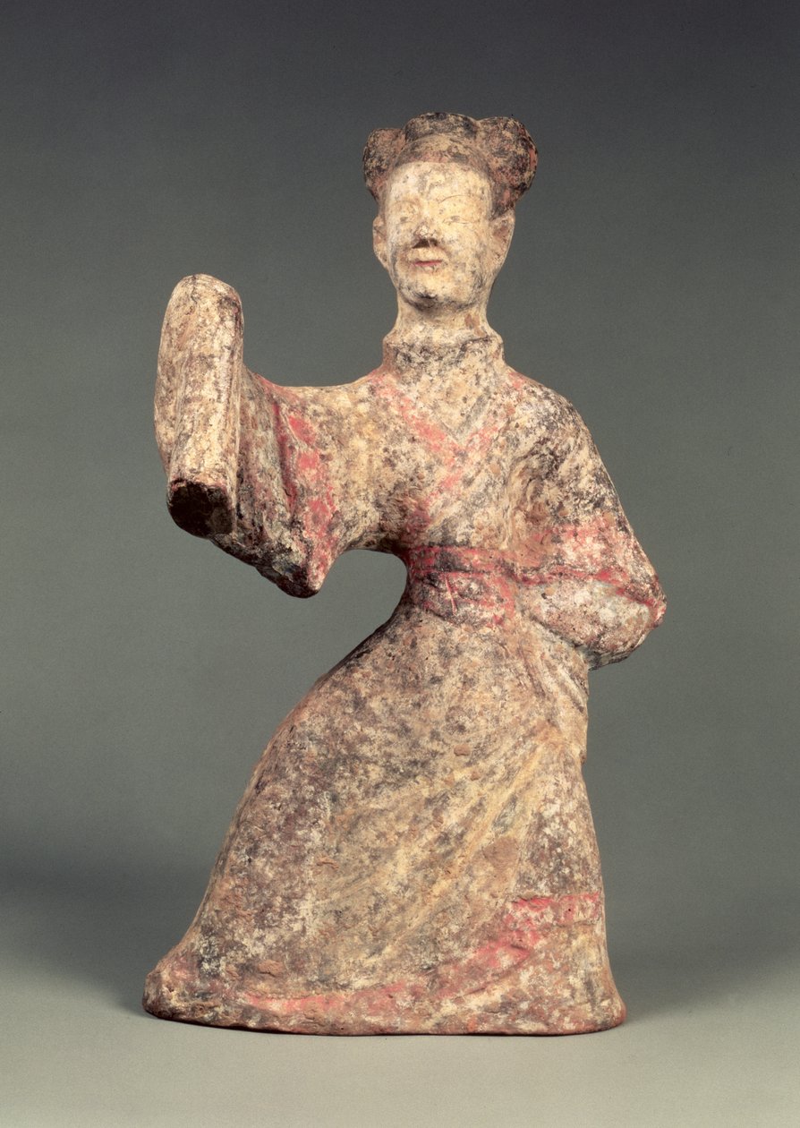 Férfi táncos figurája, síremlék, Keleti Han-dinasztia, 25-220 (cserép) alkotó: Eastern Han Dynasty Chinese School