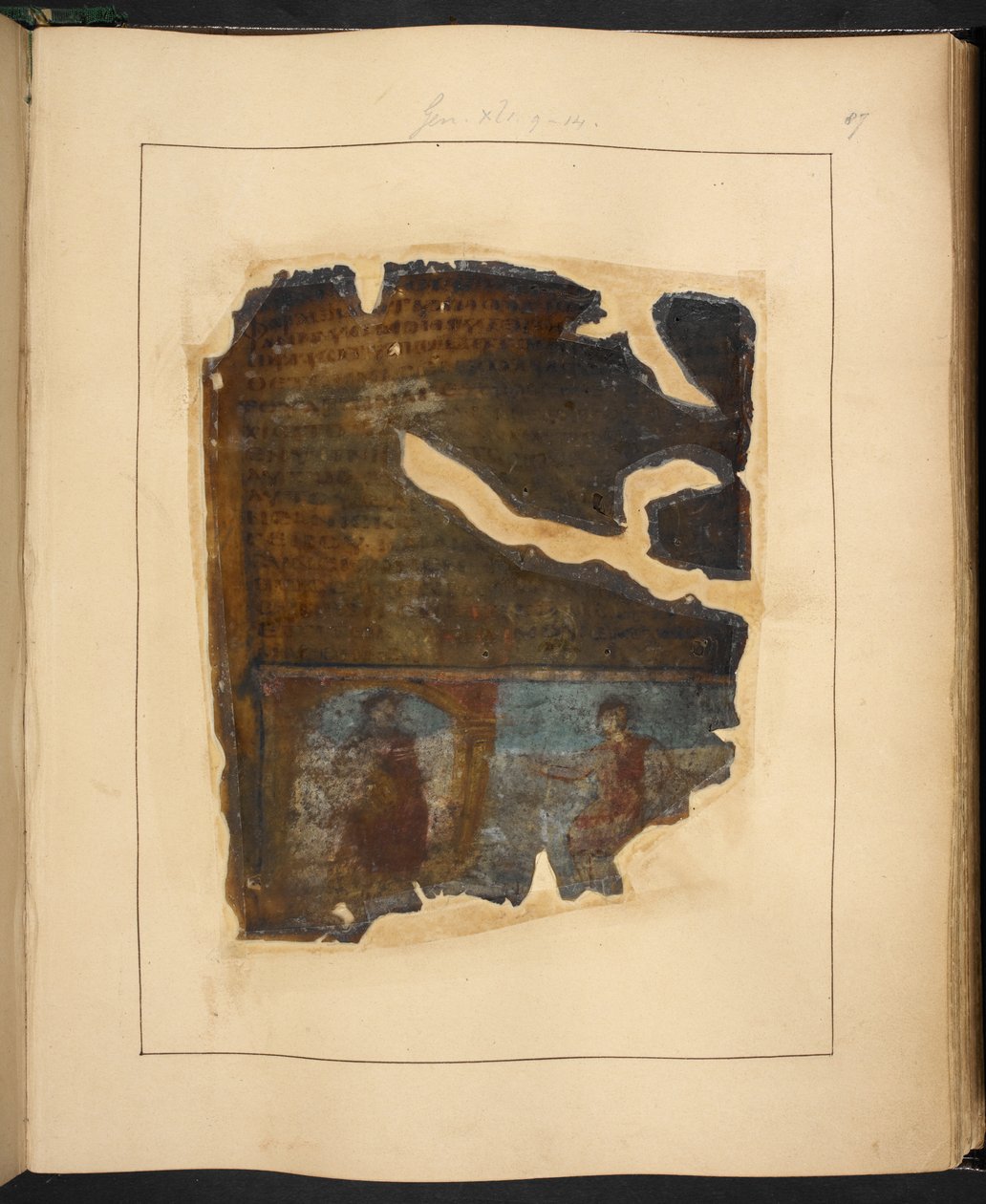 Egy oldal a The Cotton Genesisből, 5. vagy 6. század alkotó: Eastern Mediterranean School