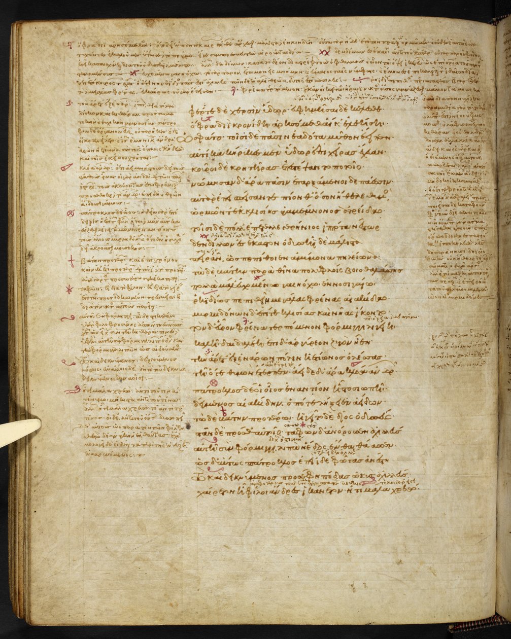 Burney 86, c.86v a Townley Homerból (vellum) alkotó: Eastern Mediterranean School
