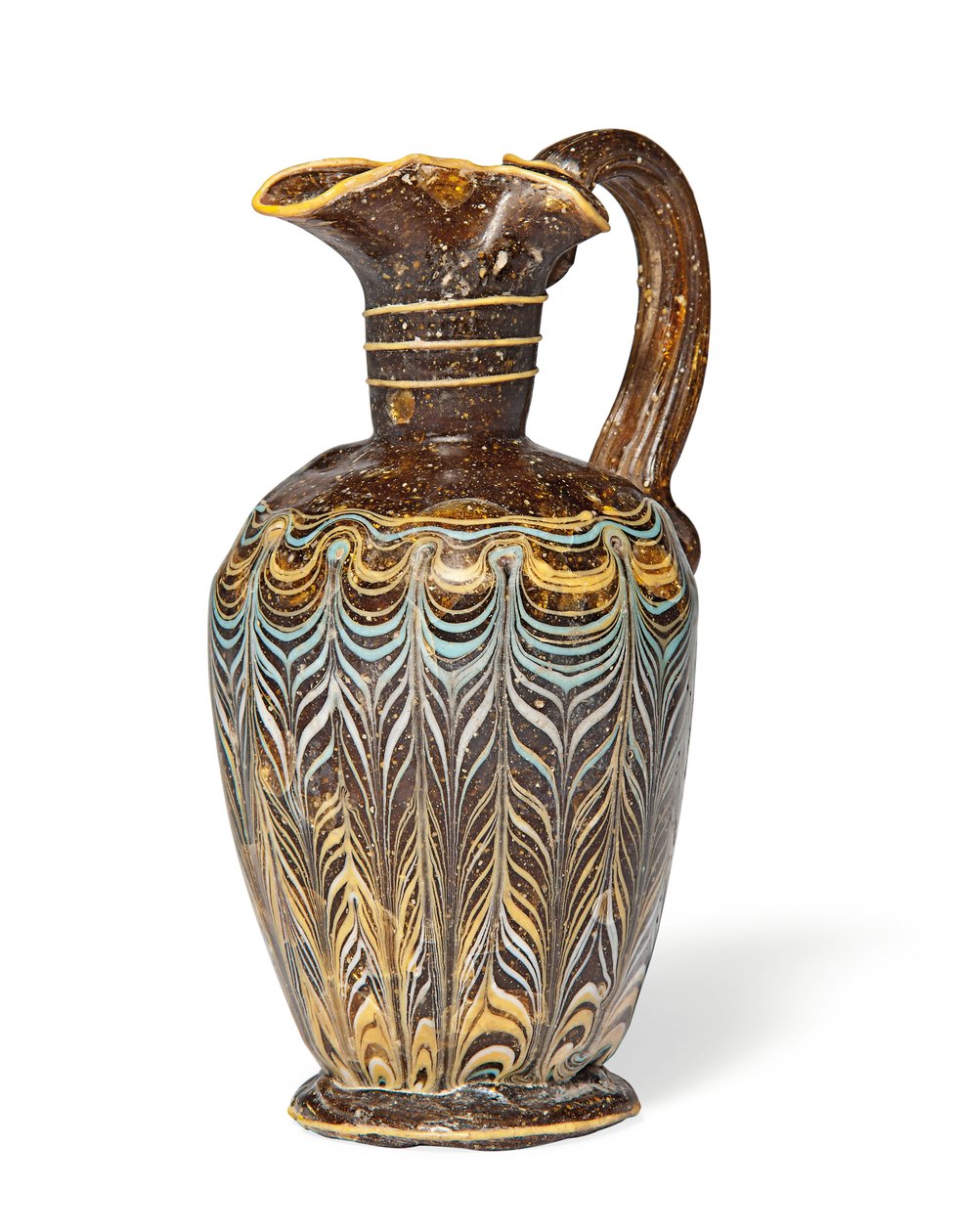 Görög magformázott oenochoe, Kr.e. 2.–1. század (festett üveg) alkotó: Eastern Mediterranean School