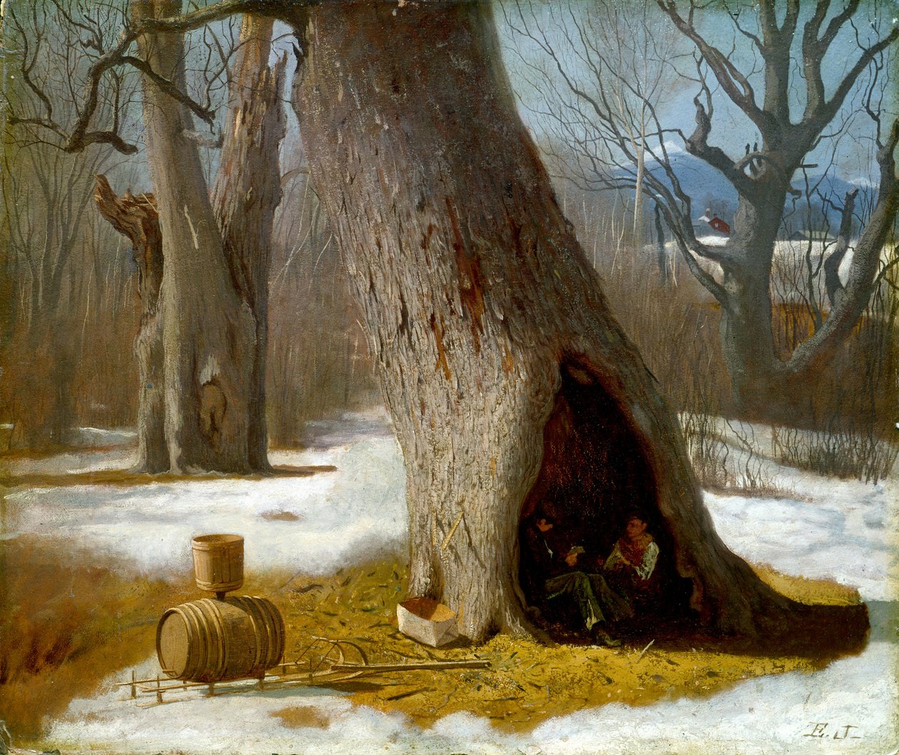 The Truants, 1870 körül (olaj az akadémia tábláján) alkotó: Eastman Johnson