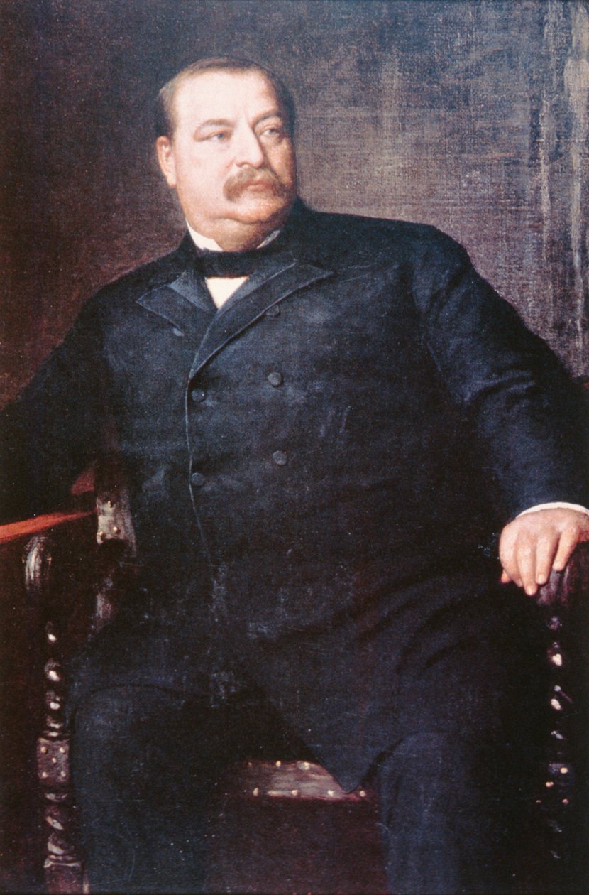 Grover Cleveland (1837-1908) (színes litó) alkotó: Eastman (after) Johnson