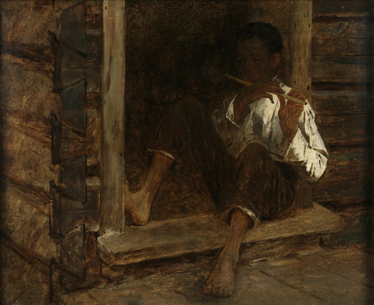 Fekete fiú, 1860-61 körül (olaj, vászon) alkotó: Eastman Johnson
