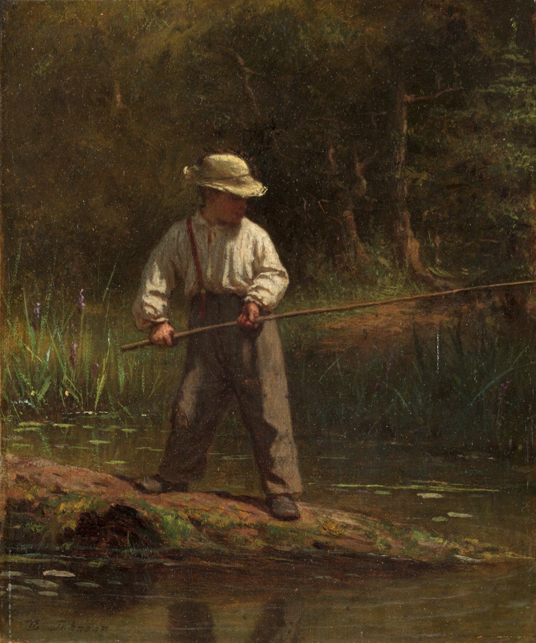 Horgászfiú, 1860 körül (olaj, vászon) alkotó: Eastman Johnson