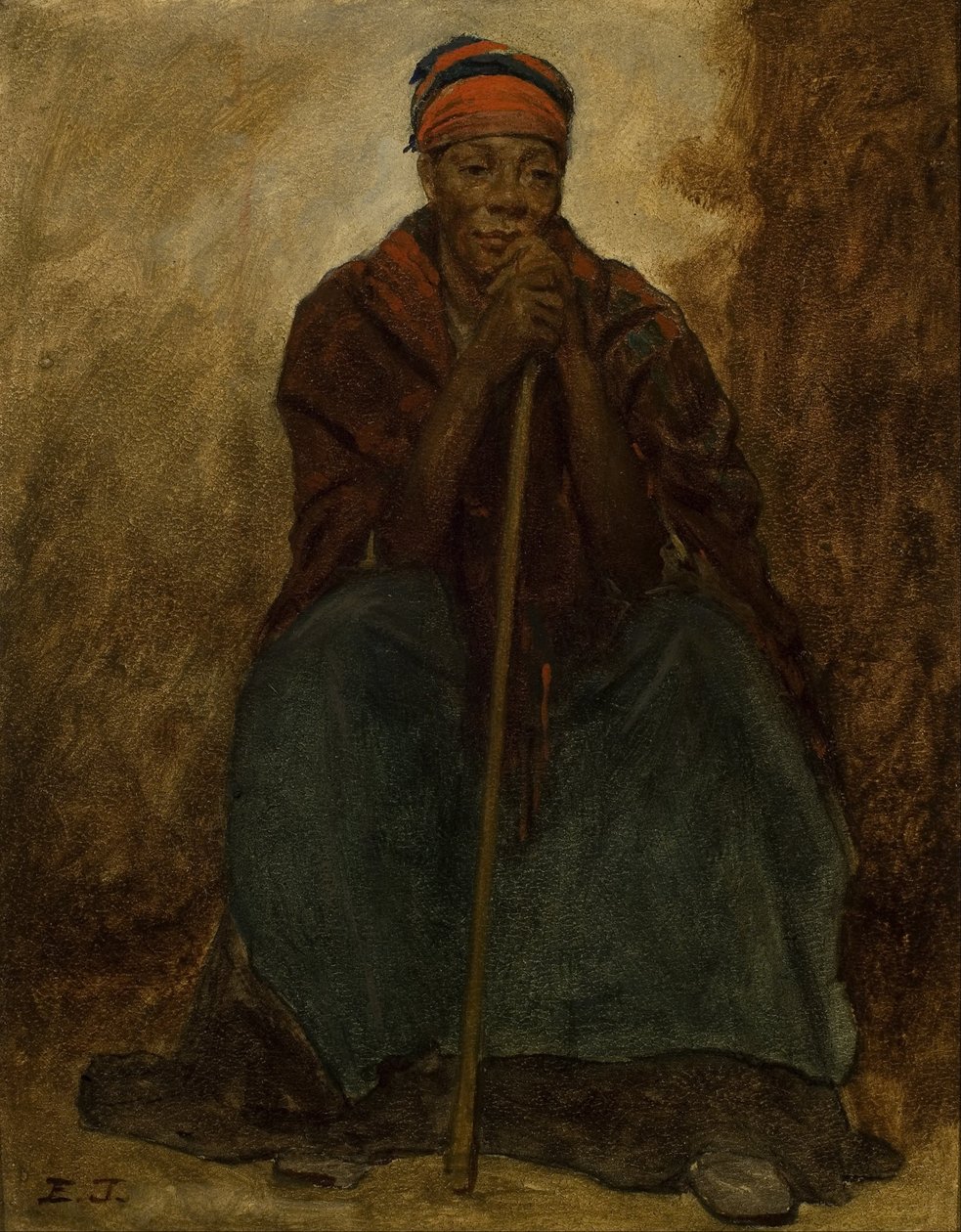 Dinah, egy fekete nő portréja alkotó: Eastman Johnson