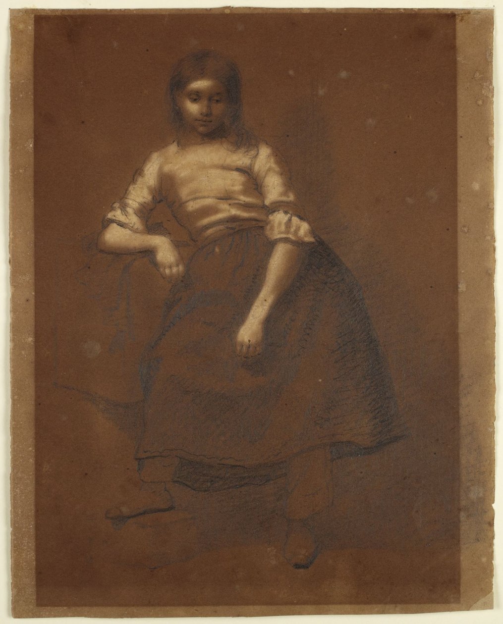 Holland parasztlány alkotó: Eastman Johnson
