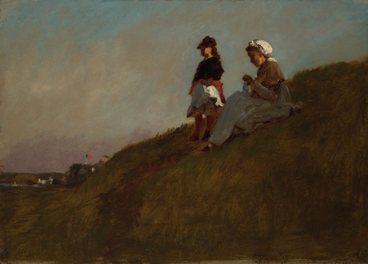 A domboldalon (előlap); Lány az erdőben (hátlap) alkotó: Eastman Johnson