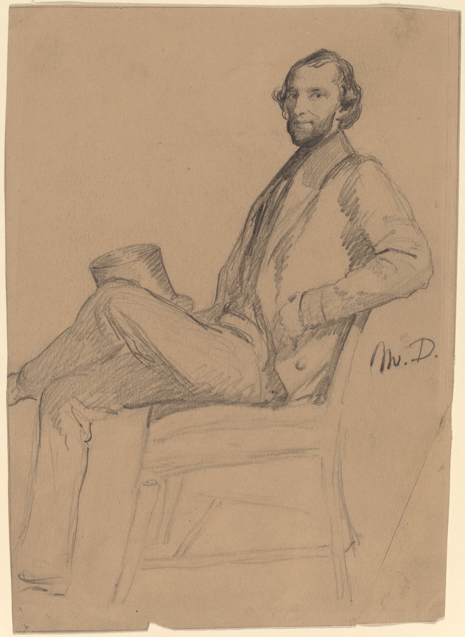 Ülő tanulmány M.D. alkotó: Eastman Johnson