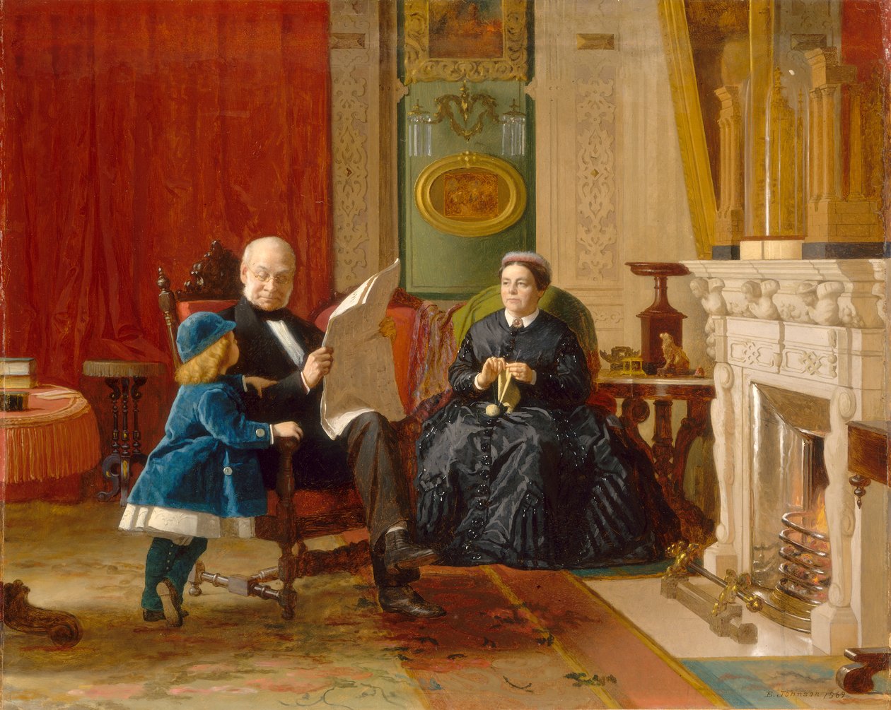 A Barna család, 1869 (olaj, papír, vászon) alkotó: Eastman Johnson