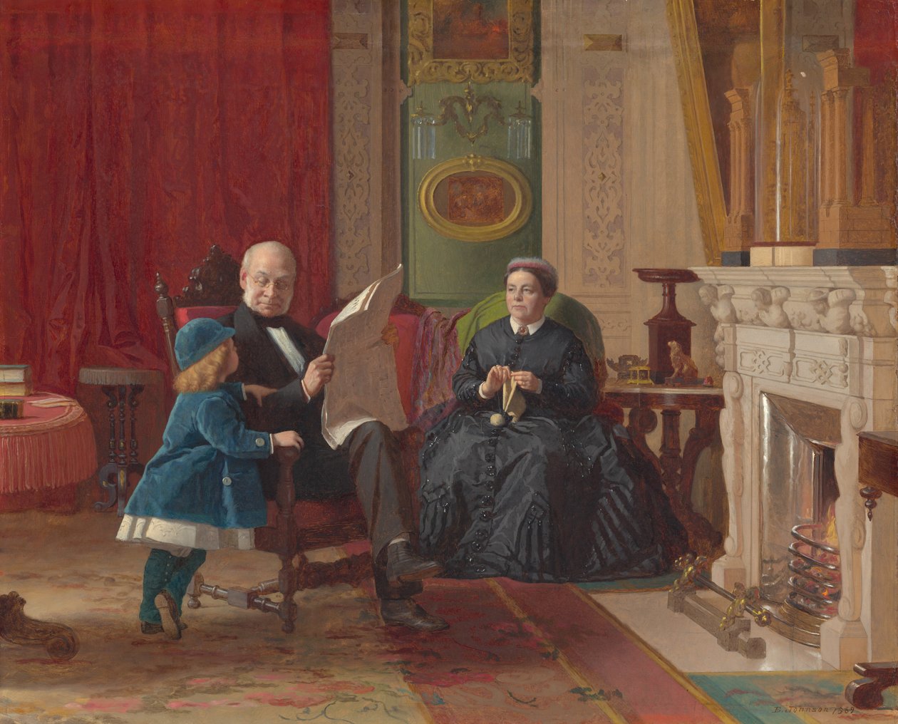 A Barna család, 1869. alkotó: Eastman Johnson