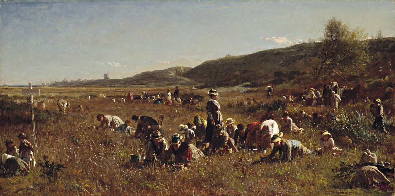 Az áfonyaszüret. Nantucket szigete, 1880 alkotó: Eastman Johnson