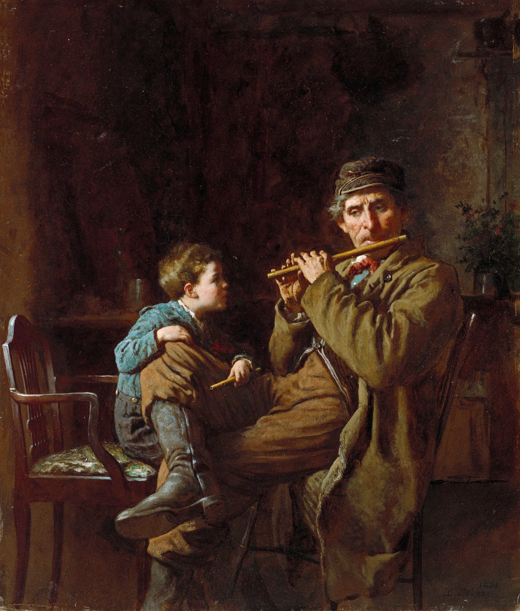 A legkomolyabb tanuló, 1881 alkotó: Eastman Johnson