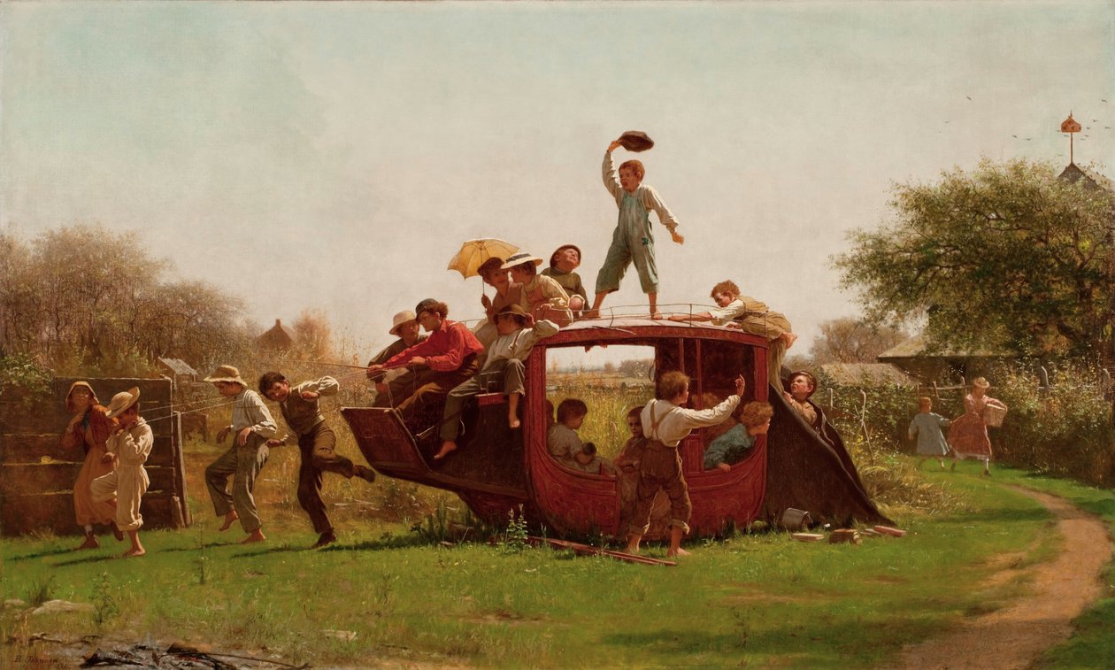A régi postakocsi alkotó: Eastman Johnson