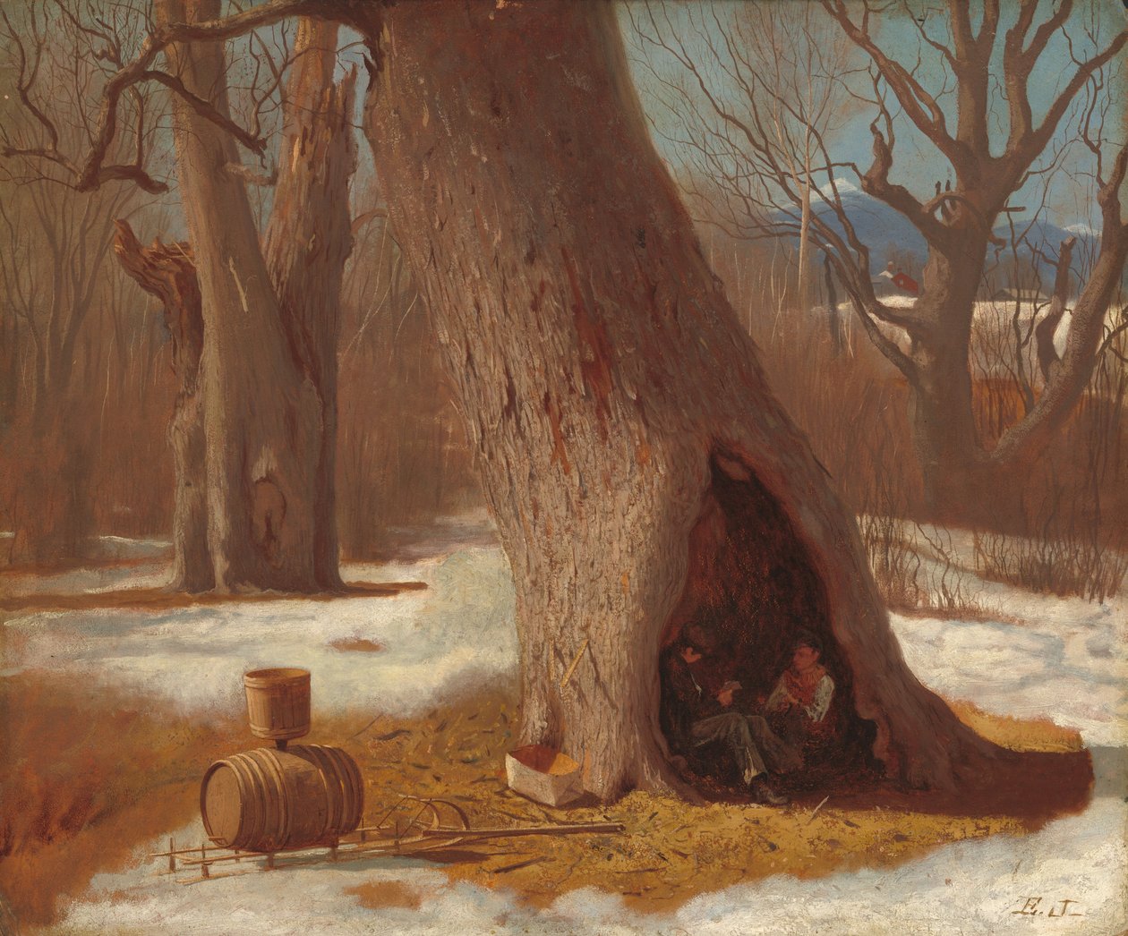 The Truants, c. 1870. alkotó: Eastman Johnson