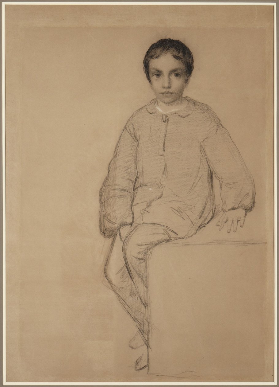 Ülő kisfiú alkotó: Eastman Johnson