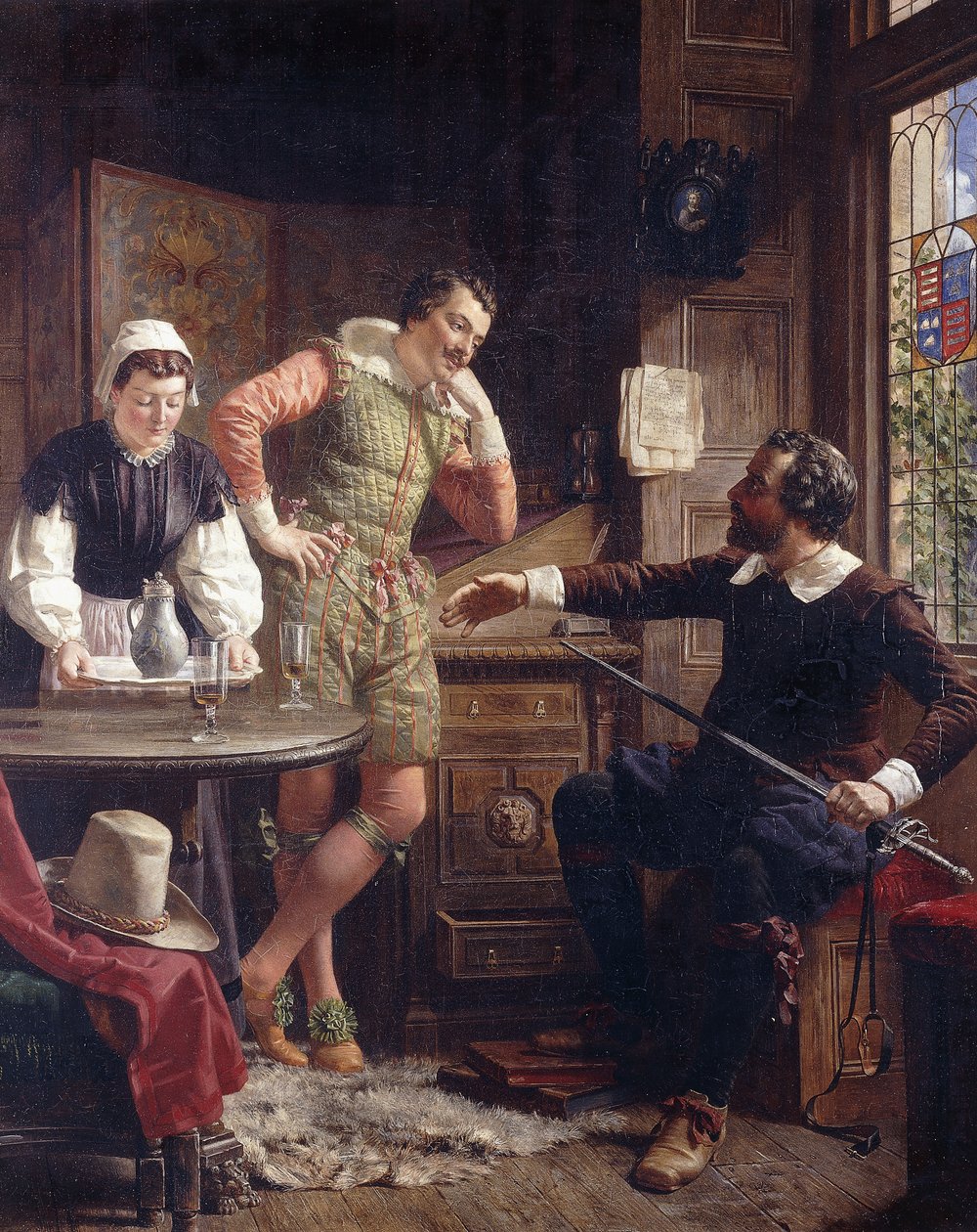 Ben Jonson leírja párbaját Drummonddal Hawthorndenben, alkotó: Ebenezer Crawford