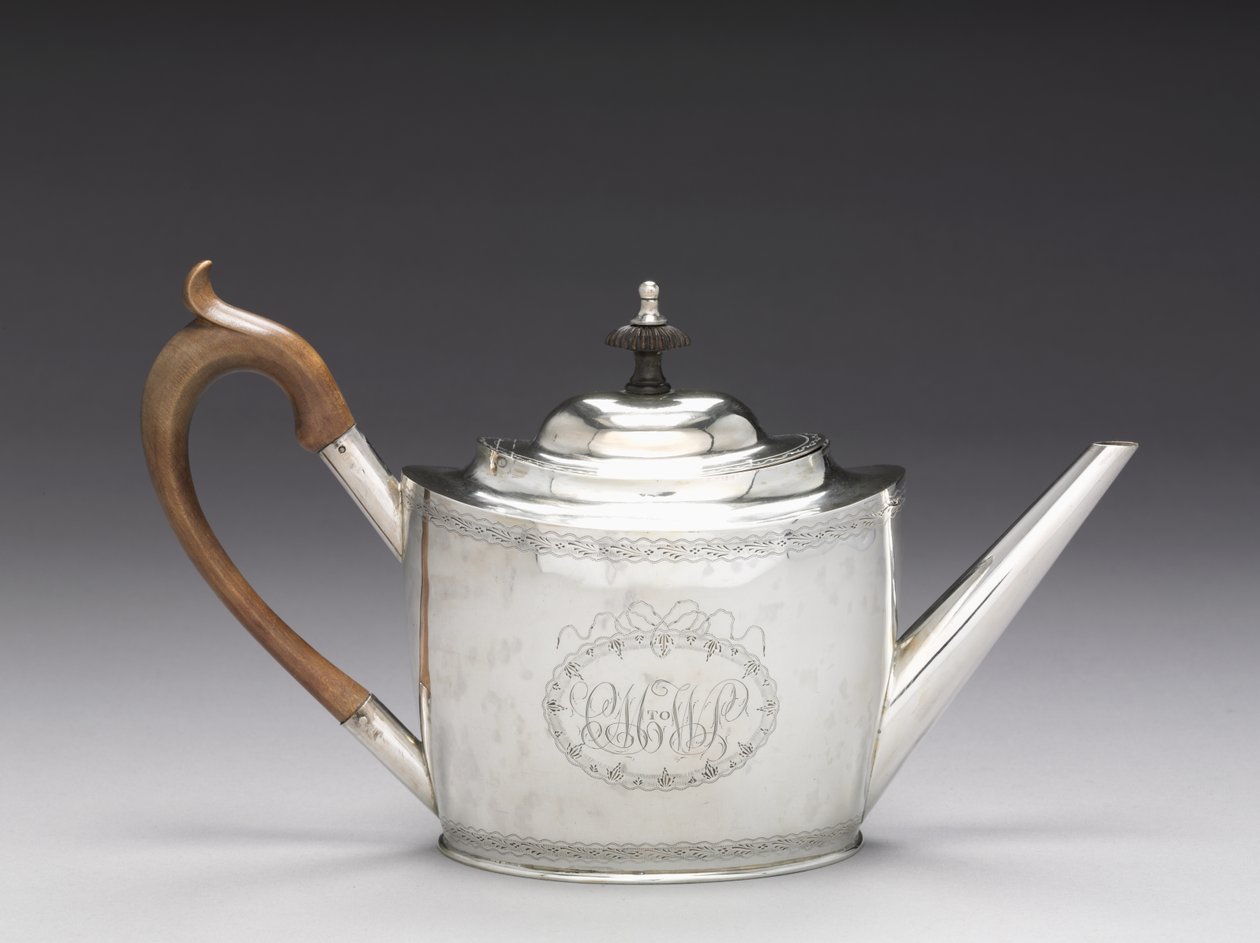 Teáskanna, 1790-1810 alkotó: Ebenezer Moulton