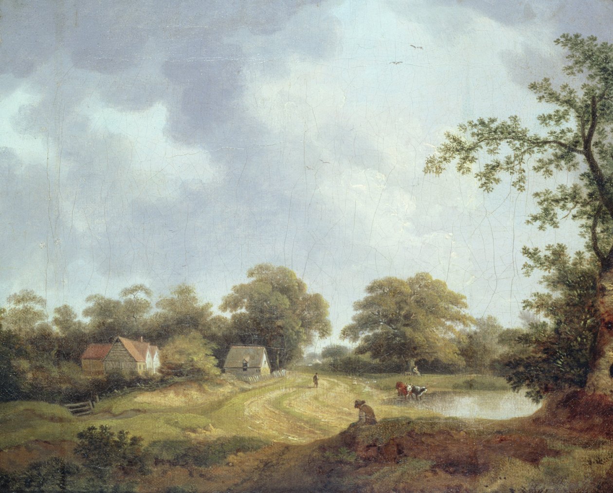 Suffolk táj (olaj, vászon) alkotó: Ebenezer Tull
