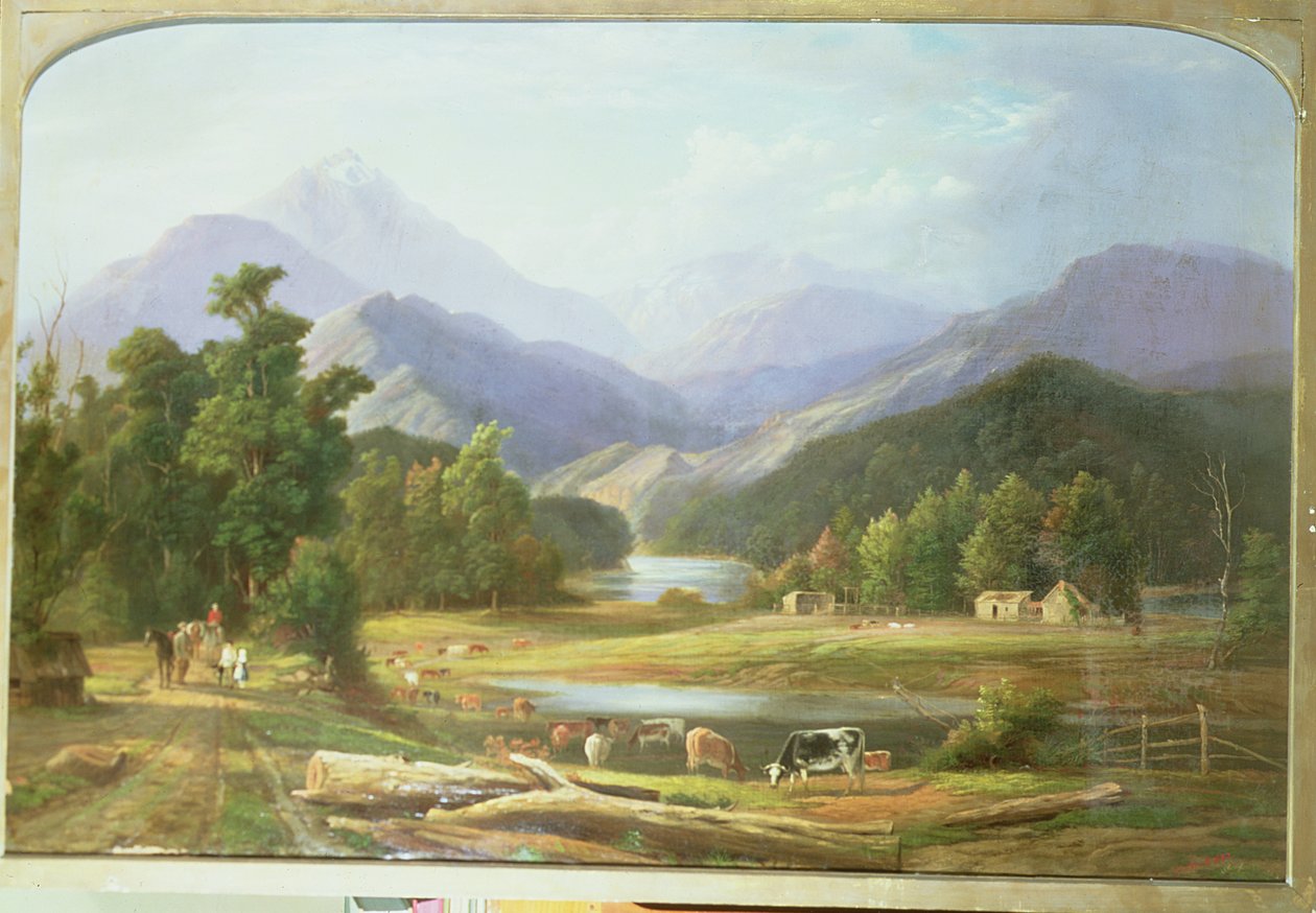 Új-zélandi táj, 1872 alkotó: Ebenezer Wake Cook