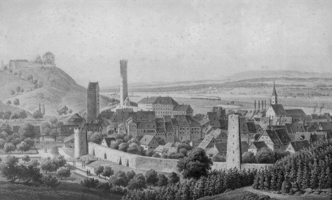 Ravensburg északkeletről alkotó: Eberhard Emminger