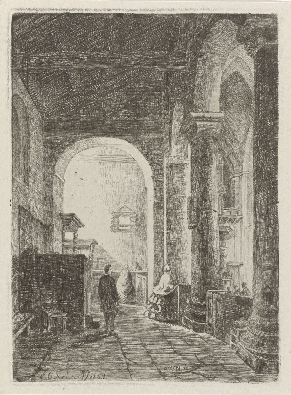 Egy templom belseje alkotó: Eberhard Cornelis Rahms