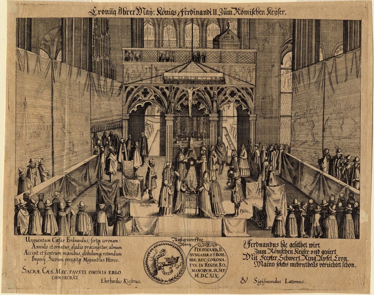 II. Ferdinánd Empereur des Romains (1578-1637) – II. Ferdinánd király Szent-római császárrá koronázása alkotó: Eberhard Kieser