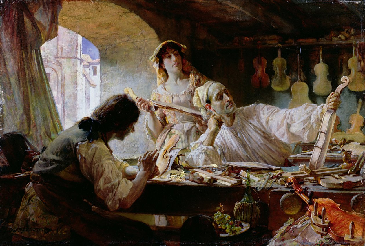Antonio Stradivari, 1893 (panel) alkotó: Edgar Bundy