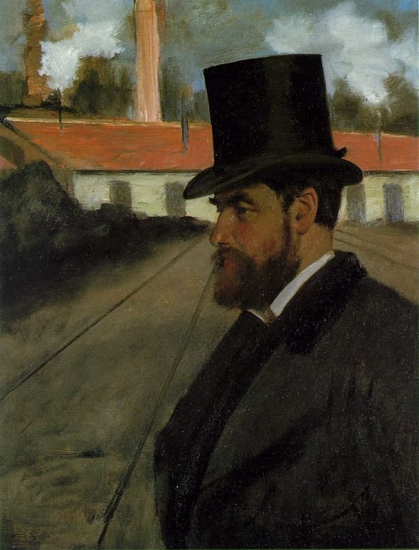  Henri Rouart a Factoryn előtt alkotó: Edgar Degas