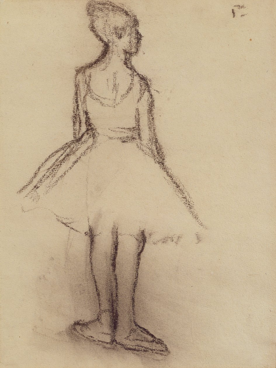 Balerina hátulról nézve (szén) alkotó: Edgar Degas