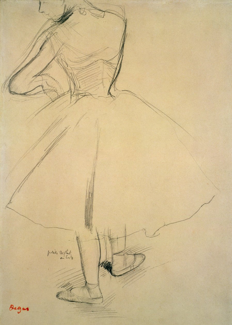 Balett-táncos hátulról, 19. század alkotó: Edgar Degas