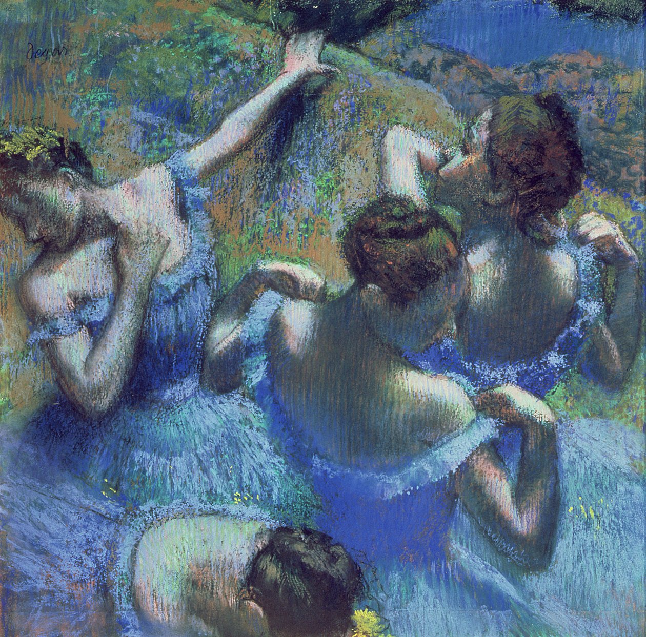 Kék táncosok, 1899 körül (pasztell) alkotó: Edgar Degas