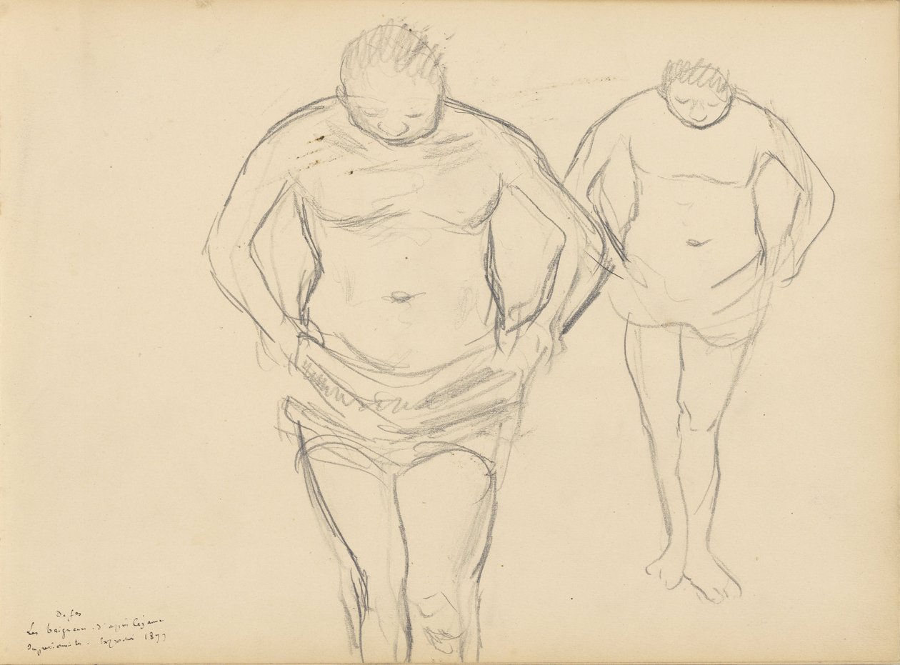 Cézannes fürdőzők másolatai alkotó: Edgar Degas