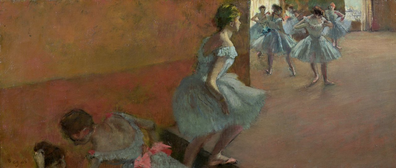 Lépcsőn felmenő táncosok, 1886-88 körül alkotó: Edgar Degas