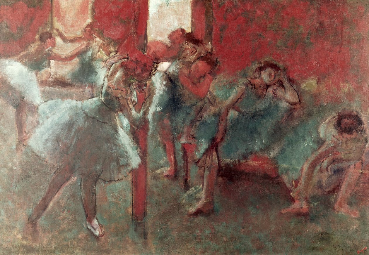 Táncosok a próbán, 1895-98 (pasztell papíron) alkotó: Edgar Degas