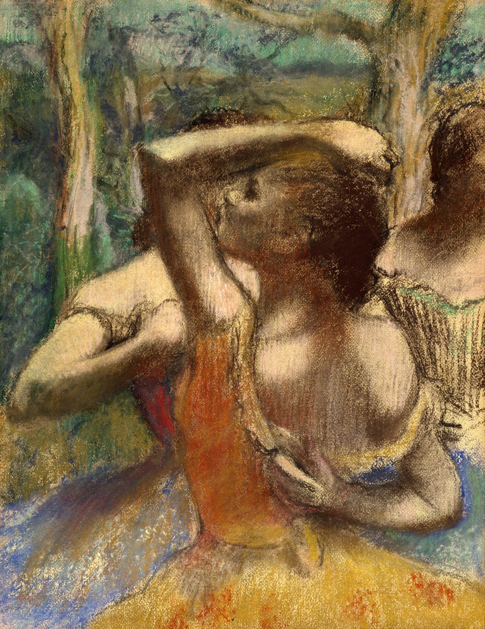 Táncosok, 1897 körül (pasztell, szénnel, papír) alkotó: Edgar Degas