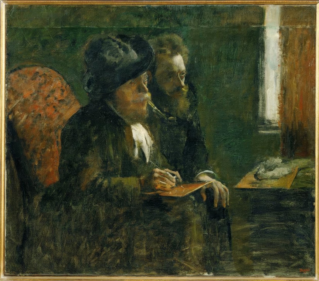 Marcellin Desboutin és Ludovic Lepic kettős portréja alkotó: Edgar Degas