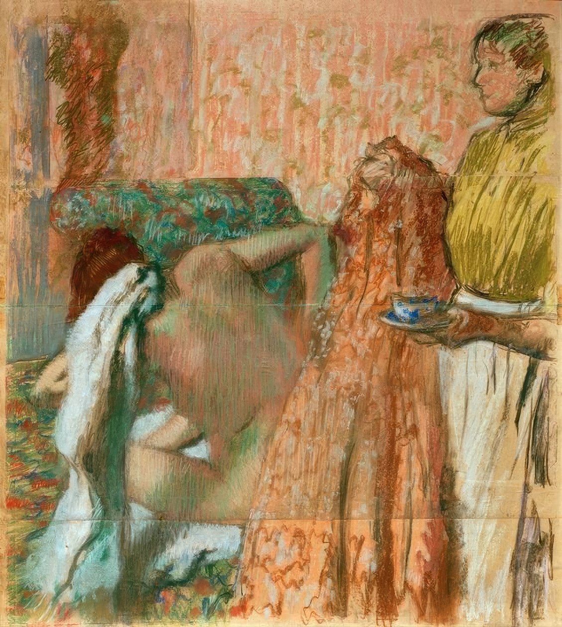 Reggeli a fürdő után alkotó: Edgar Degas