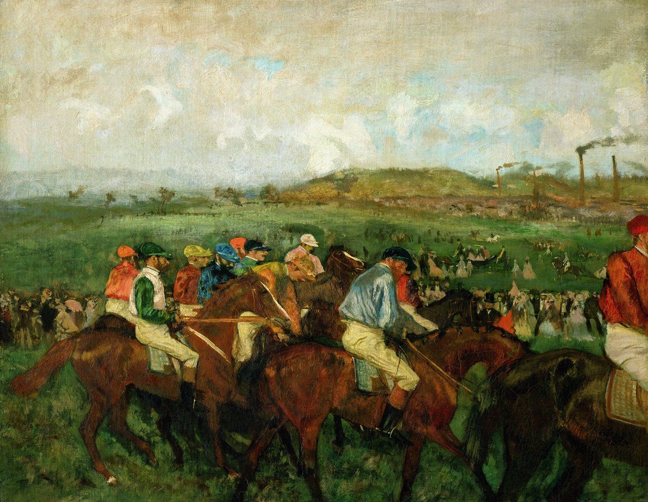 Urak versenye. Indulás előtt, 1862 alkotó: Edgar Degas