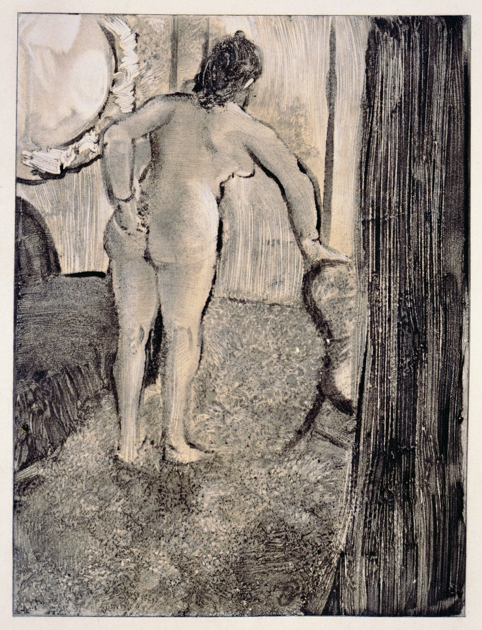 Illusztráció Guy de Maupassant (1850-93) "La Maison Tellier" című művéből, Maurice Potin metszete, 1933 alkotó: Edgar Degas