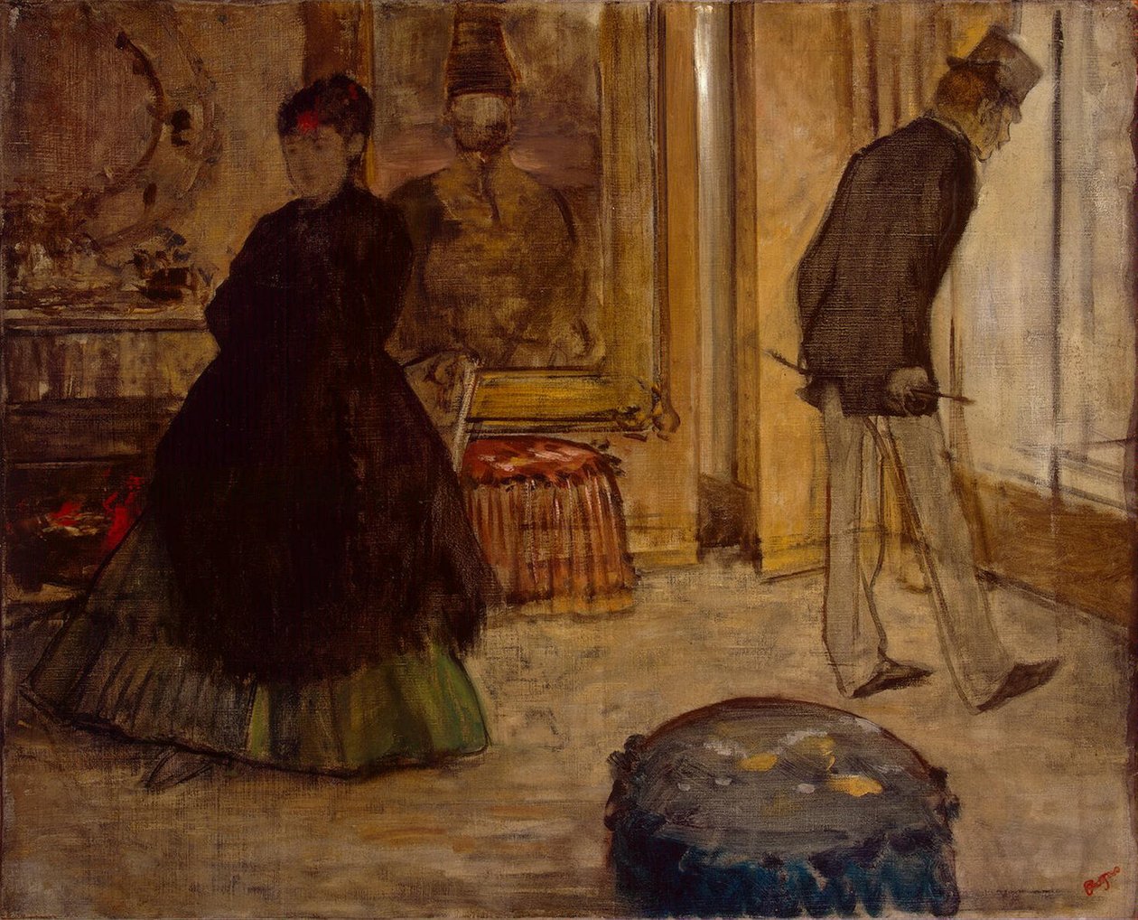 Belső két figurával, 1869 alkotó: Edgar Degas
