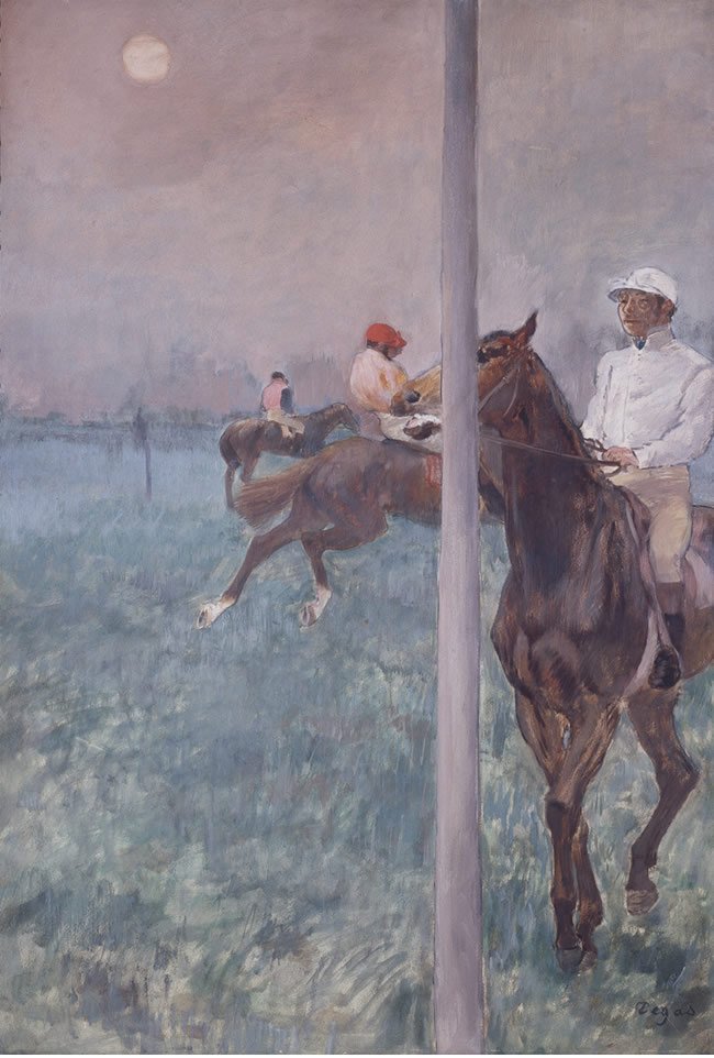 Zsokék a verseny előtt alkotó: Edgar Degas